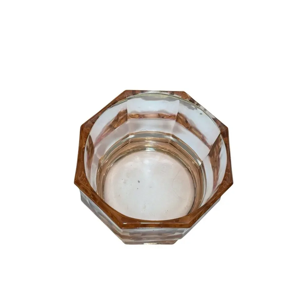Cambridge Pink Depression Glass Octagonal Bowl Candy Dish Vintage